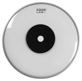 Code Drumhead 12" Law transparent Black Dot Tom Fell 