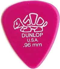 Dunlop Delrin 500 Standard Pick dunkelrosa 0,96" 