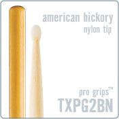 Promark 2BN Pro-Grip Drumsticks Hickory, Nylon 